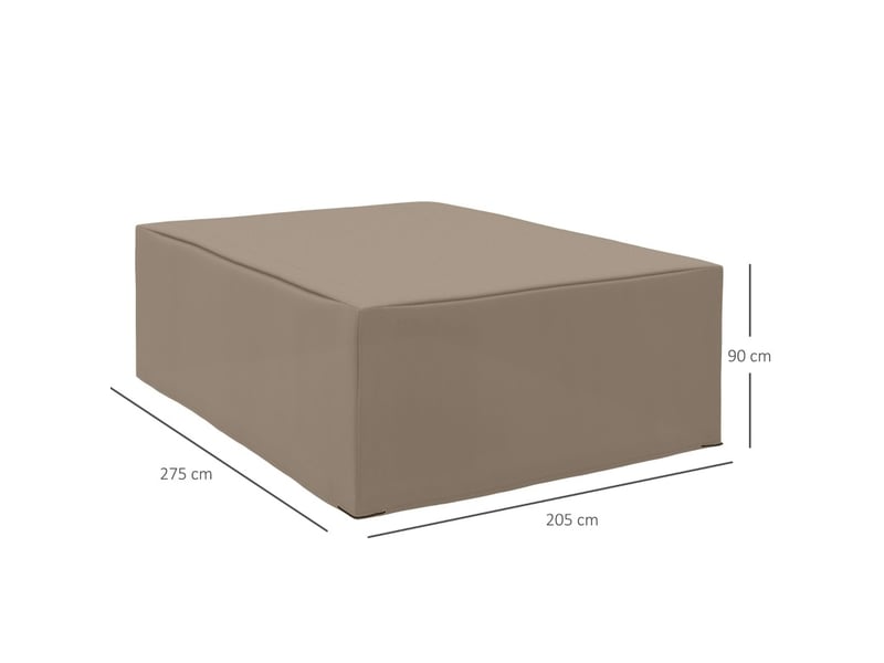  Housse de protection pour mobilier de jardin 275x205x90 cm – beige – imperméable, anti-uv et pliable  - Conforama C