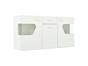 Buffet 3 porte(s) 1 tiroir(s) PANGIVO N625P494729730W - 140 cm coloris blanc