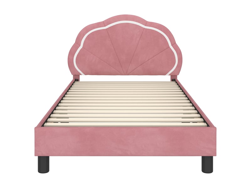  Cadre de lit pour enfants - lit jeune avec tête de lit rose 90 x 200 cm  - Conforama E
