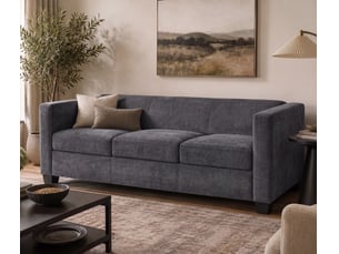 Canapé 3 places lille, canapé lounge 3 places, suspension nosag, tissuchenille (260 gm²) 190 cm - gris foncé