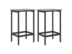Lot de 2 tabouret de bar, chaise de bar sonoma gris 40x32x64 cm shl72919