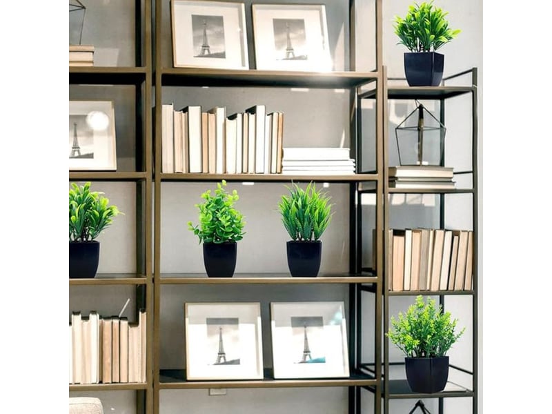 Plantes artificielles, petites plantes artificielles noires, accessoires de salle de bain, pour la maison, le bureau et la décoration intérieure.  - Conforama D