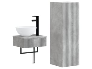Ensemble de mobilier de salle de bain 2 pcs gris béton shl9210