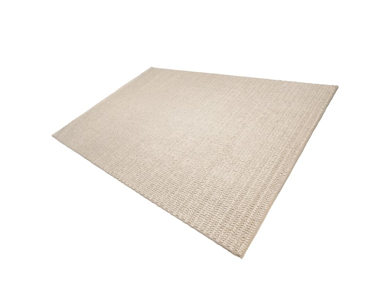  Quentin - tapis rectangulaire 300x400cm en laine tissée couleur beige  - Conforama C