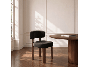 Lot de 2 chaises en velours chenillé noir rich
