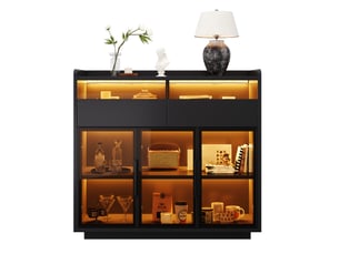 Vitrine coloris noir Bliss Lite - 100 cmx91.5 cm