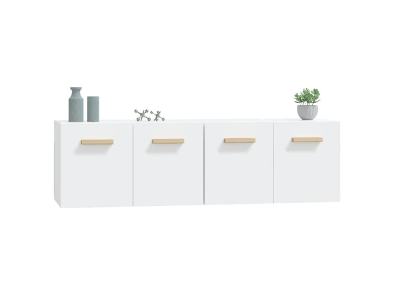  Armoires murales 2 pcs, meuble de rangement salon blanc 60x36,5x35 cm bois d'ingénierie  - Conforama D