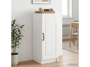 Buffet - bahut - meuble de rangement blanc brillant 33 x 34,5 x 87 cm bois d'ingénierie