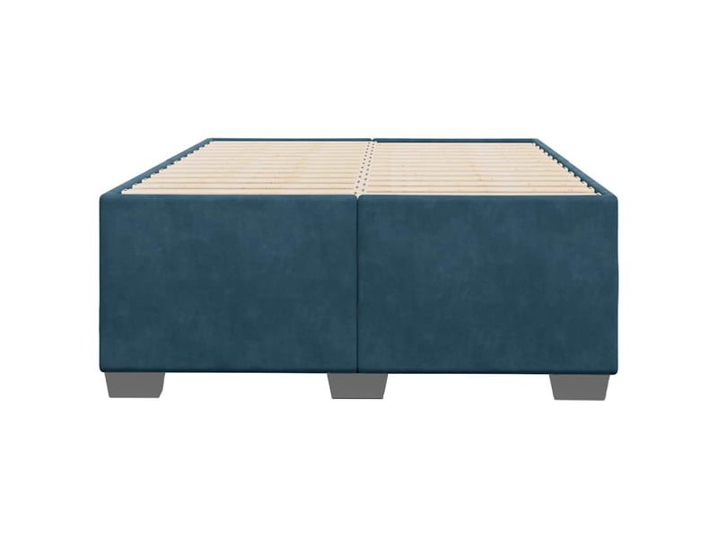  Lit double- lit adulte -  cadre de lit sans matelas bleu 120x190 cm velours  - Conforama C