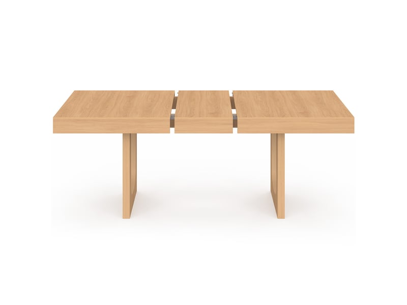 Table à manger extensible rectangle aloise 4-8 personnes pied arc bois effet hêtre 160-200 cm  - Conforama C
