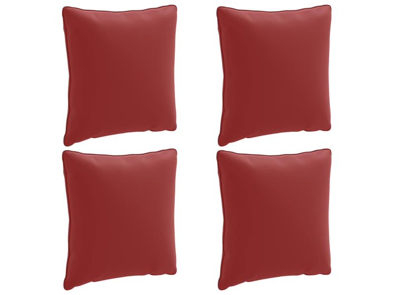 Lot de 4 coussins de dos, coussins de dossier putten 100 % polyester bordeaux cf59430 - Conforama A