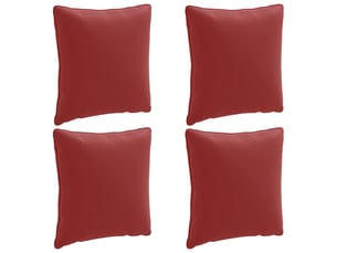 Lot de 4 coussins de dos, coussins de dossier putten 100 % polyester bordeaux cf59430