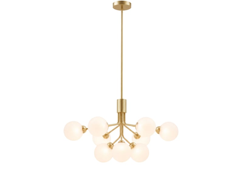  Lustre élégant laiton à 9 boules  - audrey Audrey - Conforama A