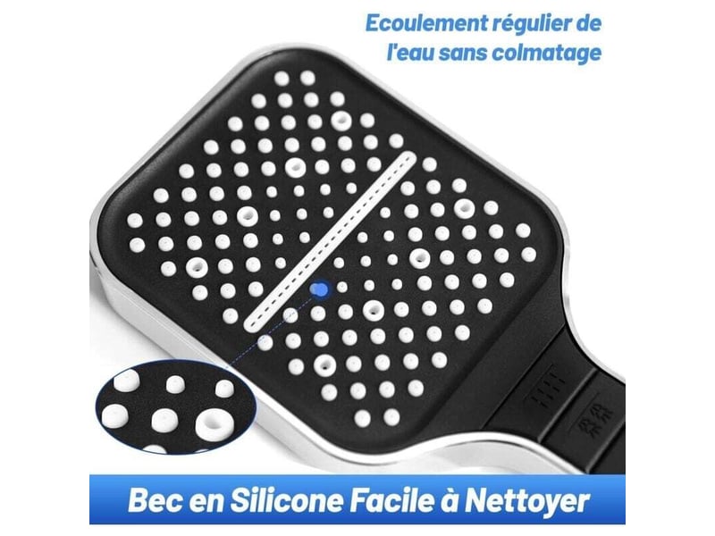 Douchette douche, pomme de douche , pommeau de douche haute pression 7 modes avec bouton d'arrêt - Conforama C