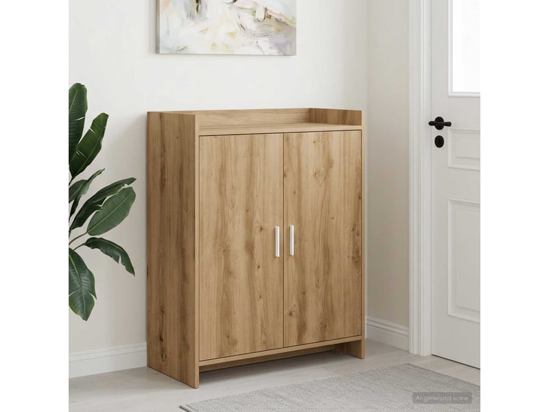  Meuble à chaussure, cabinet à chaussures 73,5x36x92 cm bois d'ingénierie shl9060  - Conforama B