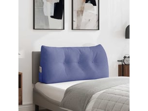 Coussin de dos, coussin de dossier bleu denim 100 x 24 x 50 cm tissu cf54538