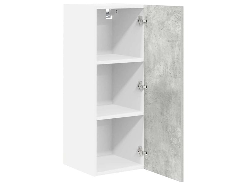  Meuble de rangement, armoire suspendue gris béton et blanc 30x31x80cm  - Conforama E