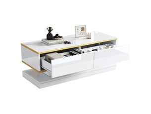 Meuble tv coloris blanc 200 cm   