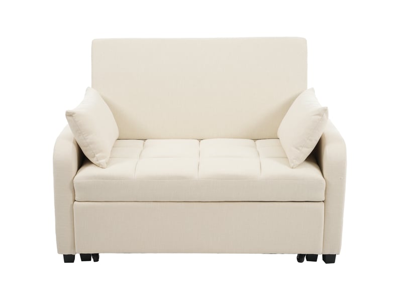  Canapé-lit modenvie convertible 2 places 127 x 75 cm beige dossier réglable  - Conforama A
