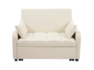 Canapé droit convertible MODENVIE 2 places Coton / Lin beige