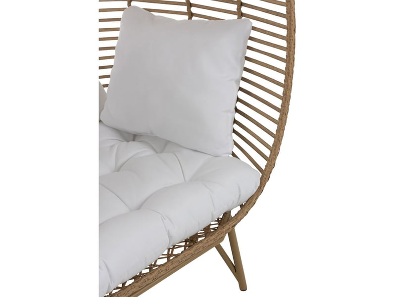  Fauteuil design ovale aciera 148cm naturel  - Conforama D