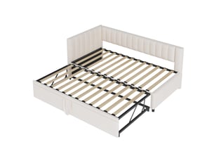 Lit extensible 90x200 cm C-CRAFTLINK coloris beige