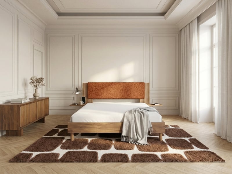  Bobochic lit lior lattes massives pieds en bois naturel orange 140x190 LIOR - Conforama B