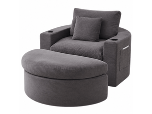 Fauteuil fixe  CozyNest Tissu gris