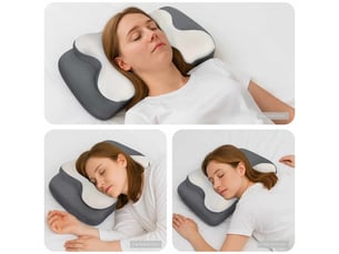 Oreiller, coussin cervical blanc mousse à mémoire de forme cf51350