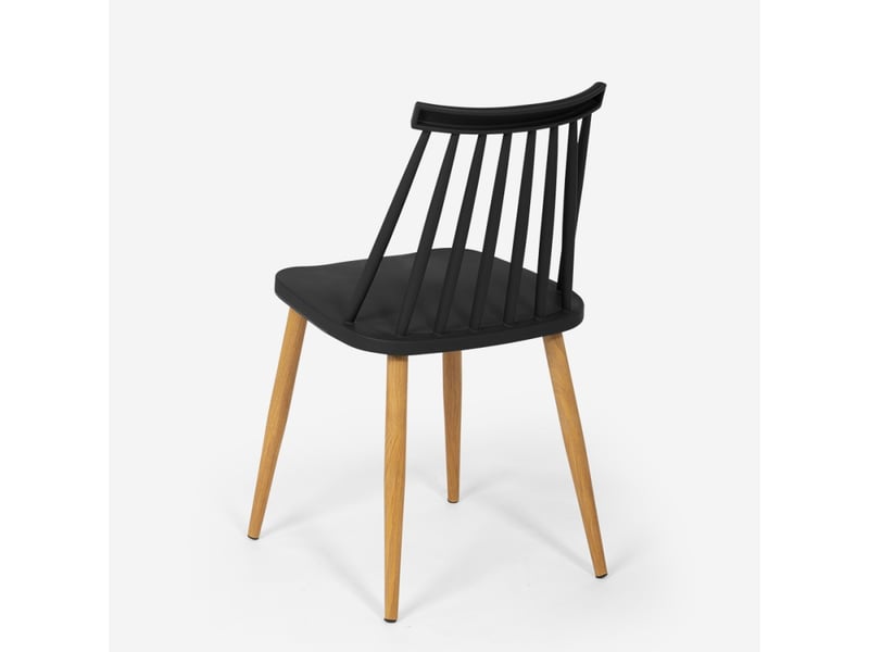 Chaise de cuisine et salon en polypropylène style classique toutou - noir  - Conforama D