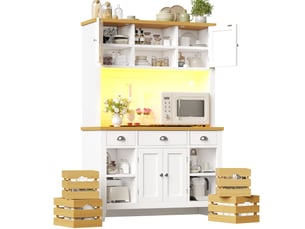 Buffet 4 porte(s) 3 tiroir(s) N620GG260801ER - 120 cm coloris blanc