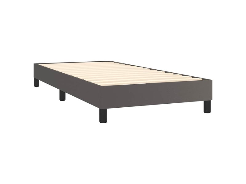  Lit simple- lit adulte -  cadre de lit à lattes gris 100x200 cm similicuir  - Conforama C