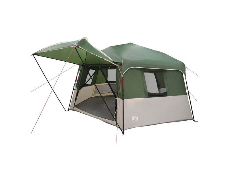  Tente instantanée camping avec auvent 12 personnes et système de libération rapide shl1126  - Conforama D