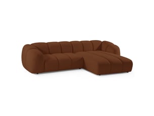 Selsey millma - canapé d'angle - 300 cm - velours cuivre
