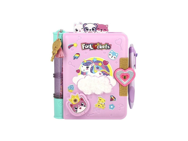  Carnet secret avec stylo magique et compartiments cachés, 5 clés, encre thermosensible, 30 surprises multicolores FUN8721017608752 - Conforama B