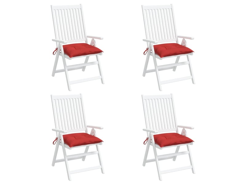 Lot de 4 coussins de palette, coussins de canapé rouge 50x50x7 cm tissu oxford cf59734 - Conforama D