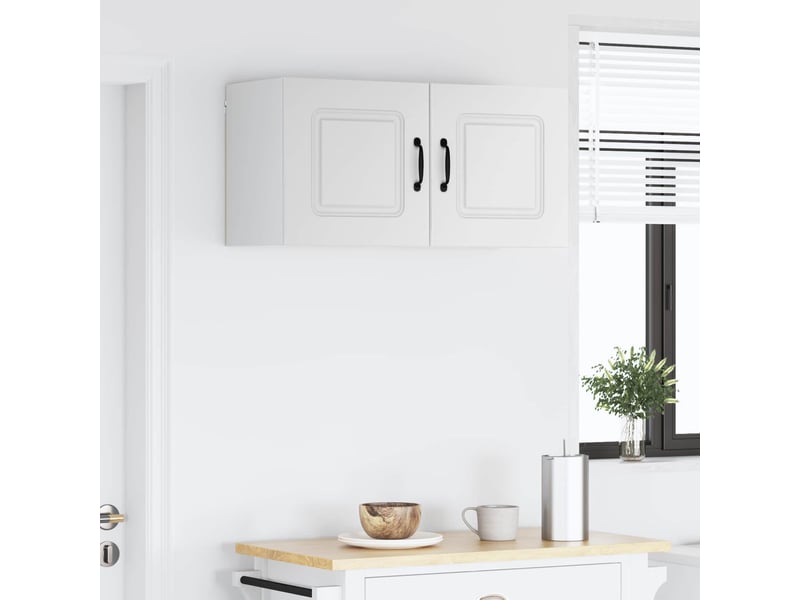 Meuble mural de cuisine | armoire de cuisine 2 pcs blanc bois d'ingénierie shl5593 - Conforama D