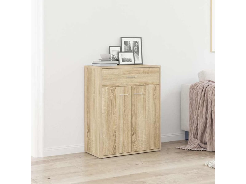  Buffet - bahut - meuble de rangement chêne sonoma 60x30x75 cm bois d'ingénierie  - Conforama B