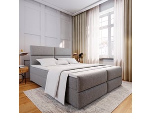 Lit avec rangement 180x200 cm <strong>MASSENO</strong>  <strong></strong> coloris gris