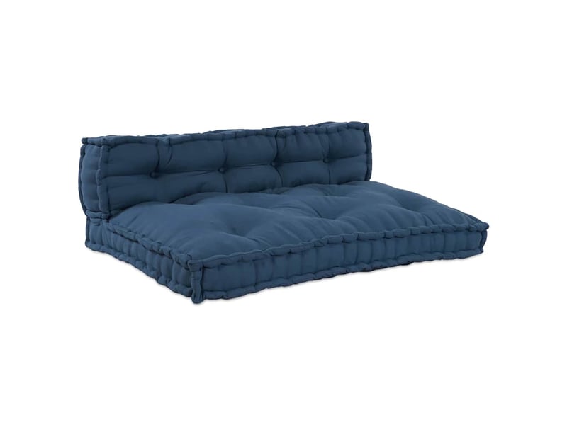  Coussin de canapé sur palette, coussin de chaise 2 pc tissu indigo cf54203  - Conforama A