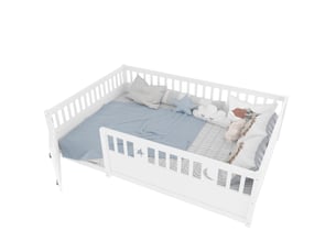Lit simple 140x190 cm OKWISH coloris blanc
