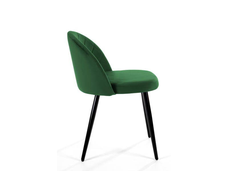  Lot de 2 chaises matelassées de salle à manger en velours akord sj.077 vert bouteille 2x SJ.077 - Conforama C