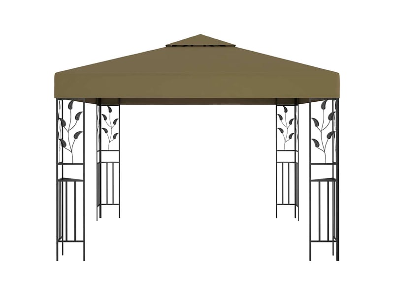  Tonnelle avec guirlande lumineuse à led 3x3 m taupe cf62467  - Conforama D