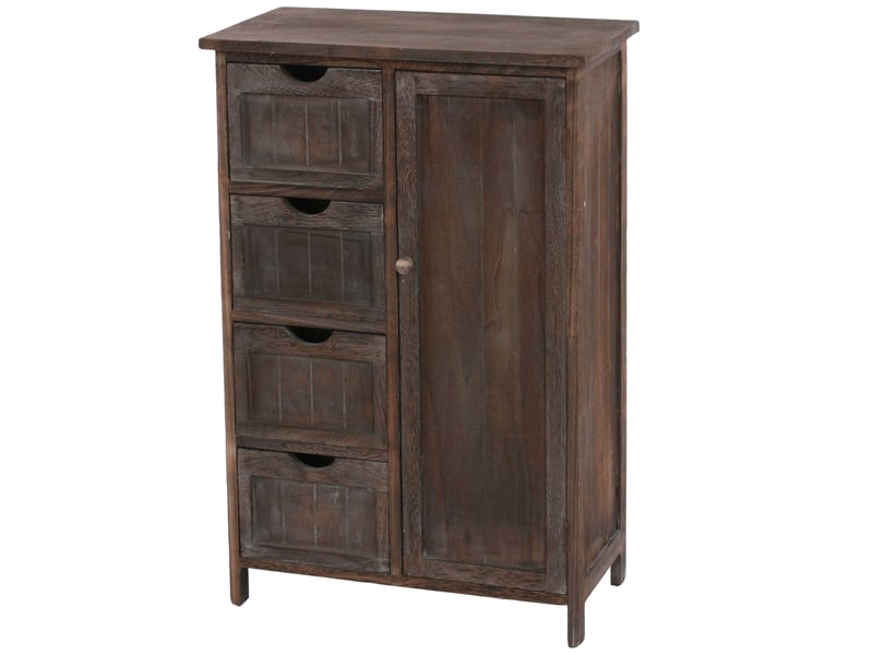  Commode, armoire, 82x55x30cm, shabby chic, vintage - marron  - Conforama A