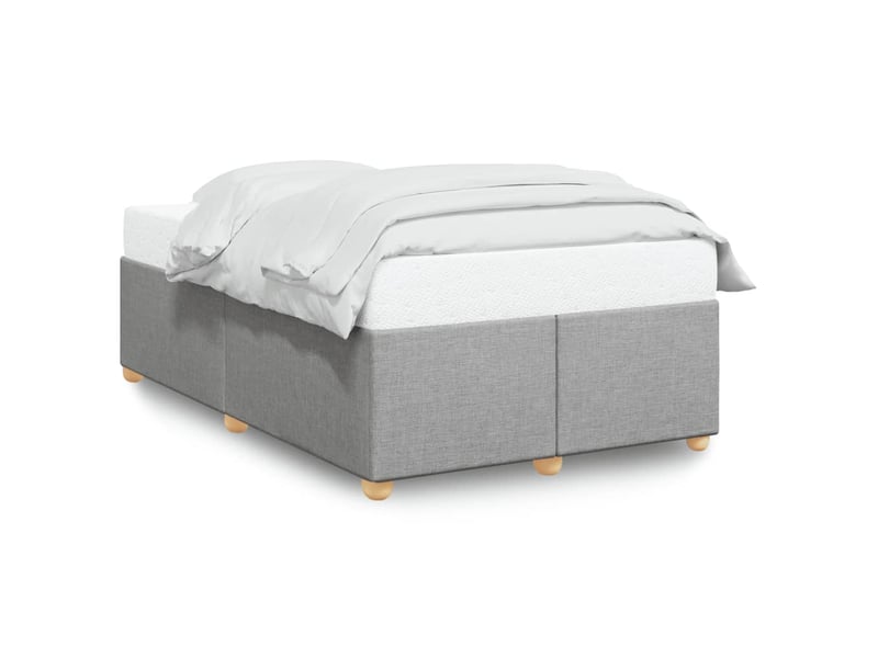  Lit double- lit adulte -  cadre de lit sans matelas gris clair 120x200 cm tissu  - Conforama A