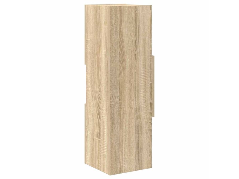  Meuble d'angle, meuble de rangement salon 25,5x25x80cm bois d'ingénierie chêne sonoma  - Conforama E