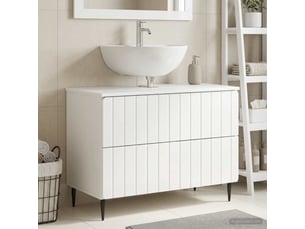 Meuble sous lavabo de salle de bain zwolle blanc brillant cf64943