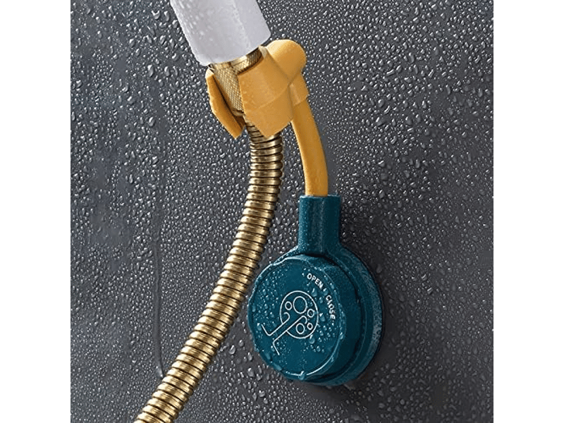  Support de pommeau de douche rotatif et réglable à 360°, support mural universel pour pommeau de douche, réglable pour salle de bain (bleu)  - Conforama E