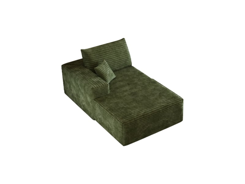 Canapé-lit vert – côté gauche – modèle y165 – canapé convertible tendance - Conforama E