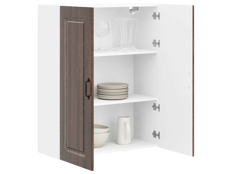  Meuble mural de cuisine | armoire de cuisine chêne brun 80x31x100cm shl650  - Conforama A